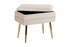 Förvaringsbänk Odessa Beige/guld