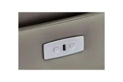 Fåtölj Southbrook Ljusgrå, PU/trä/metall, Elektrisk vilstol