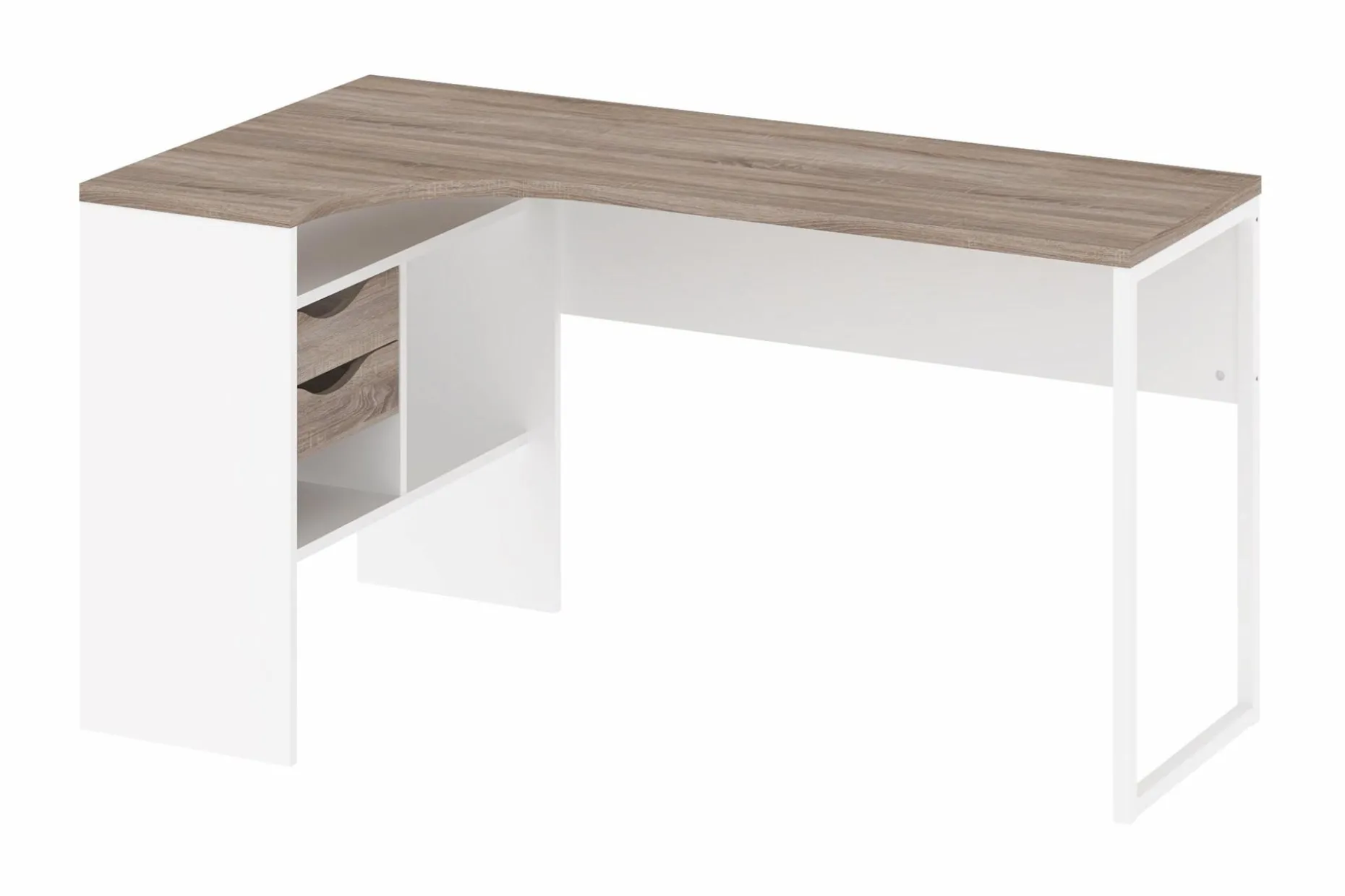 Function Plus Hörnskrivbord 145 cm med Förvaring Lådor + Hyl