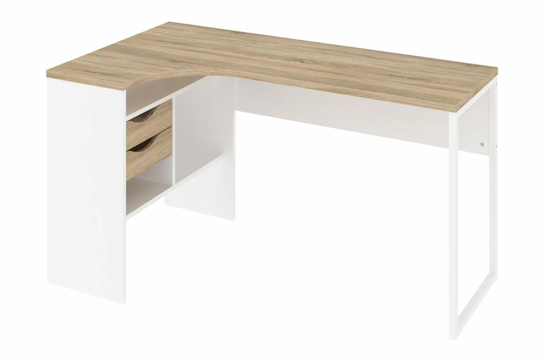 Function Plus Hörnskrivbord 145 cm med Förvaring Lådor + Hyl