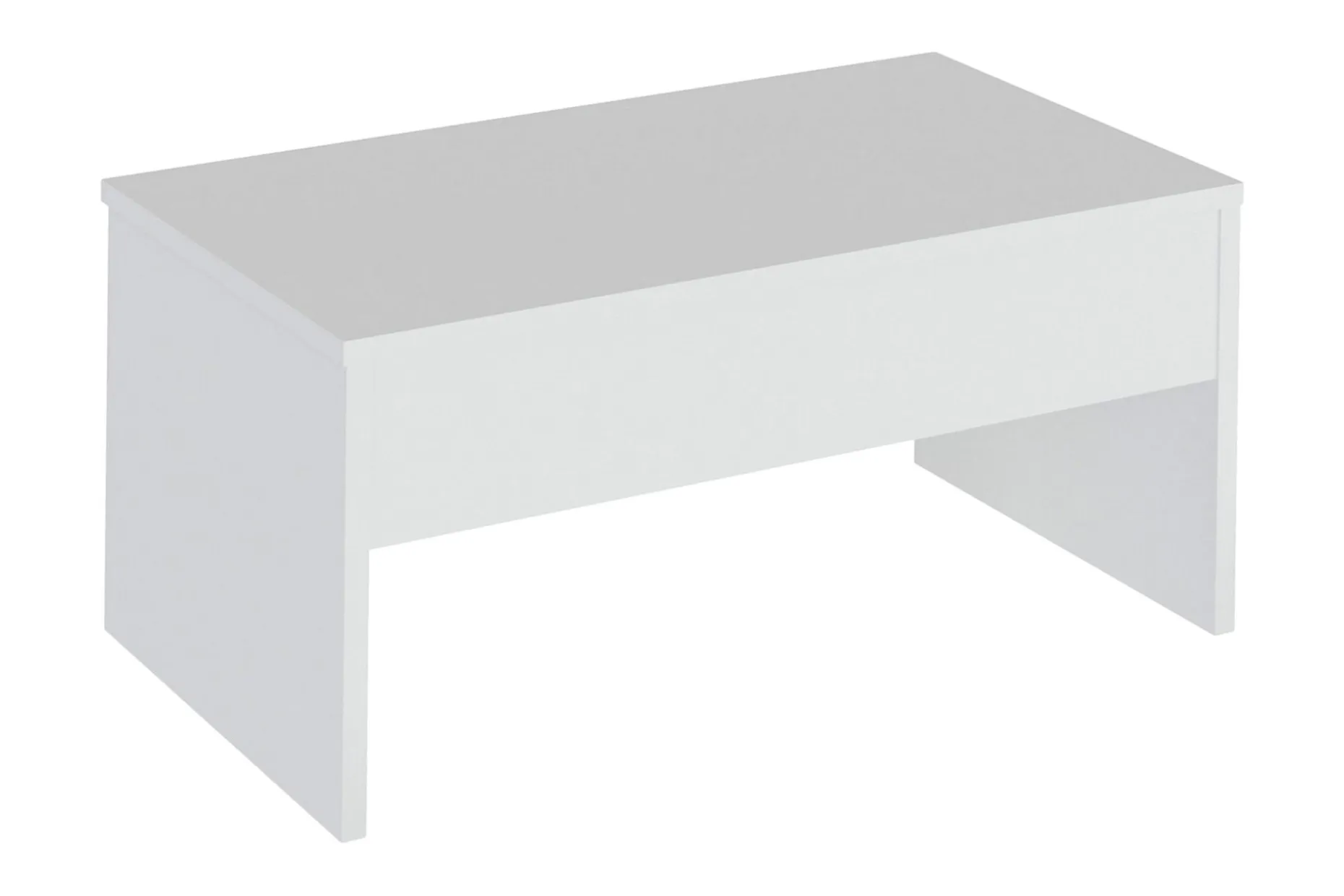 Furny Home Soffbord 90 cm Höj- och Sänkbar med Förvaring