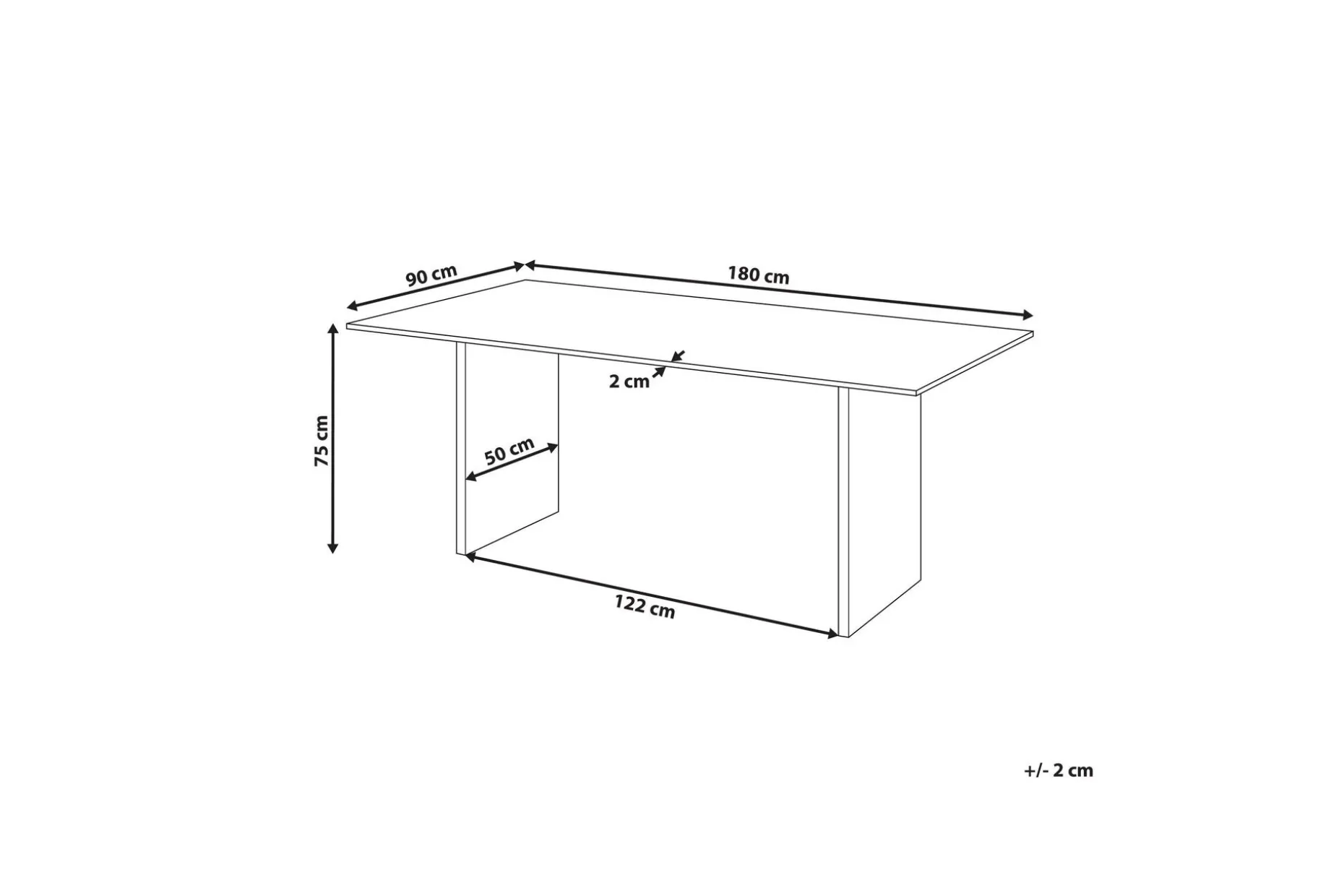 Fyrsil Matbord 90 cm Rektangulär
