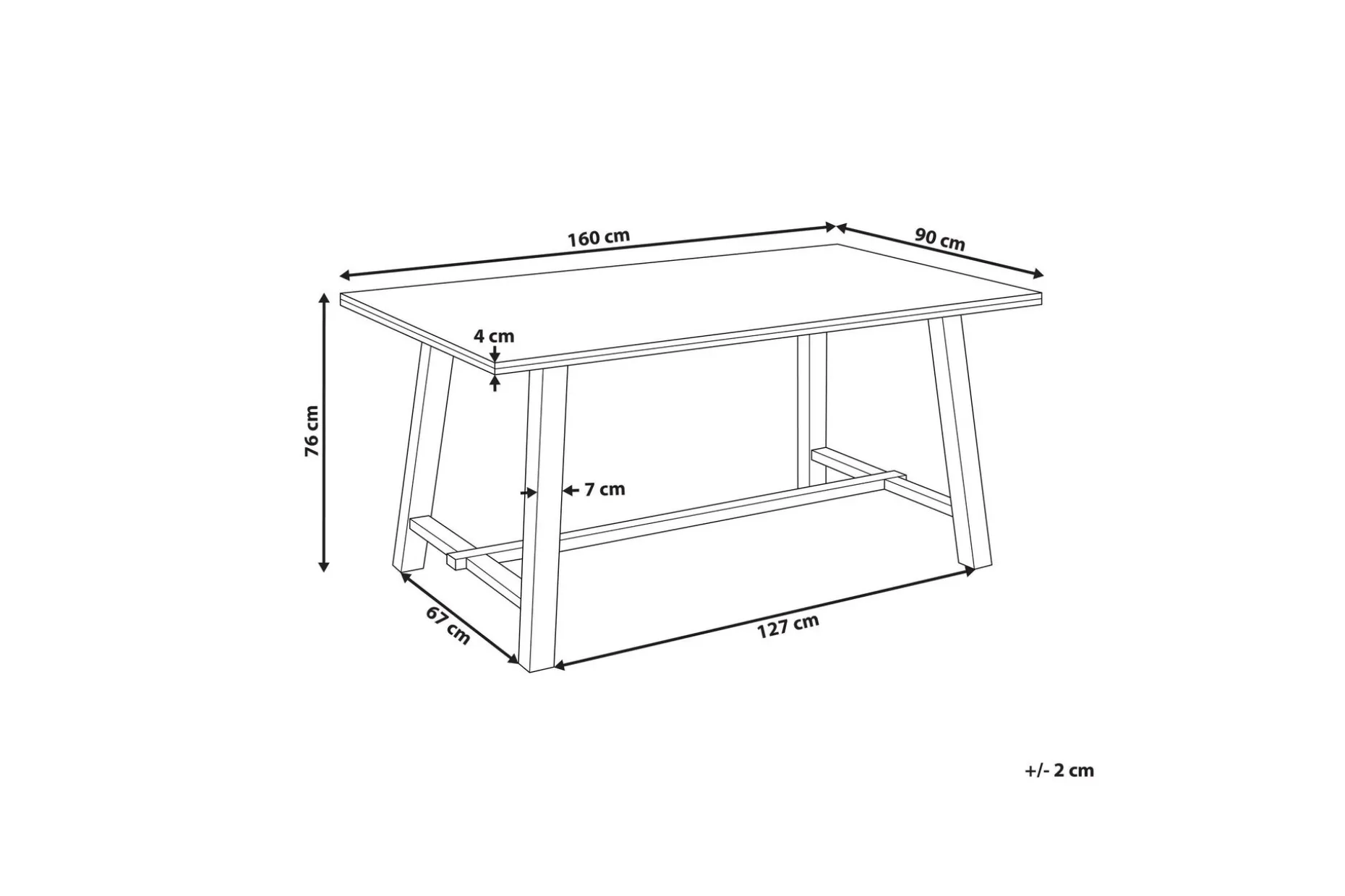 Gaelan Matbord 90 cm Rektangulär