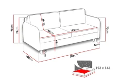 Gaja 2-sits Soffa