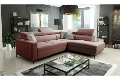 Galbally 3-sits Hörnbäddsoffa Pink