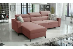 Galbally 3-sits Hörnbäddsoffa Light pink