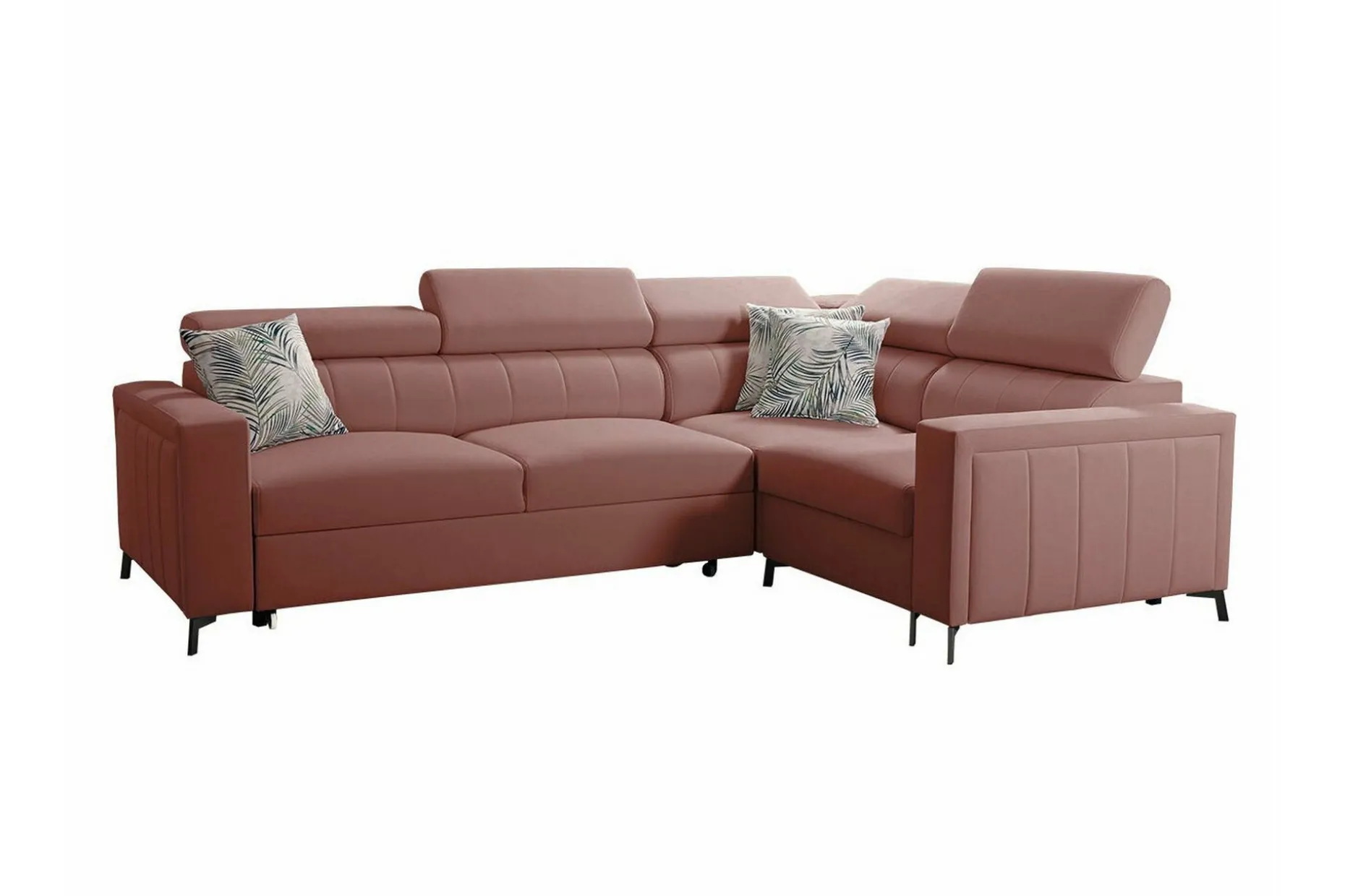 Galbally 3-sits Hörnbäddsoffa Dark pink