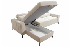Galbally 3-sits Hörnbäddsoffa Light grey/Dark grey