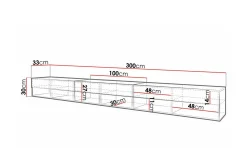Galbally Tv-skåp 300 cm White
