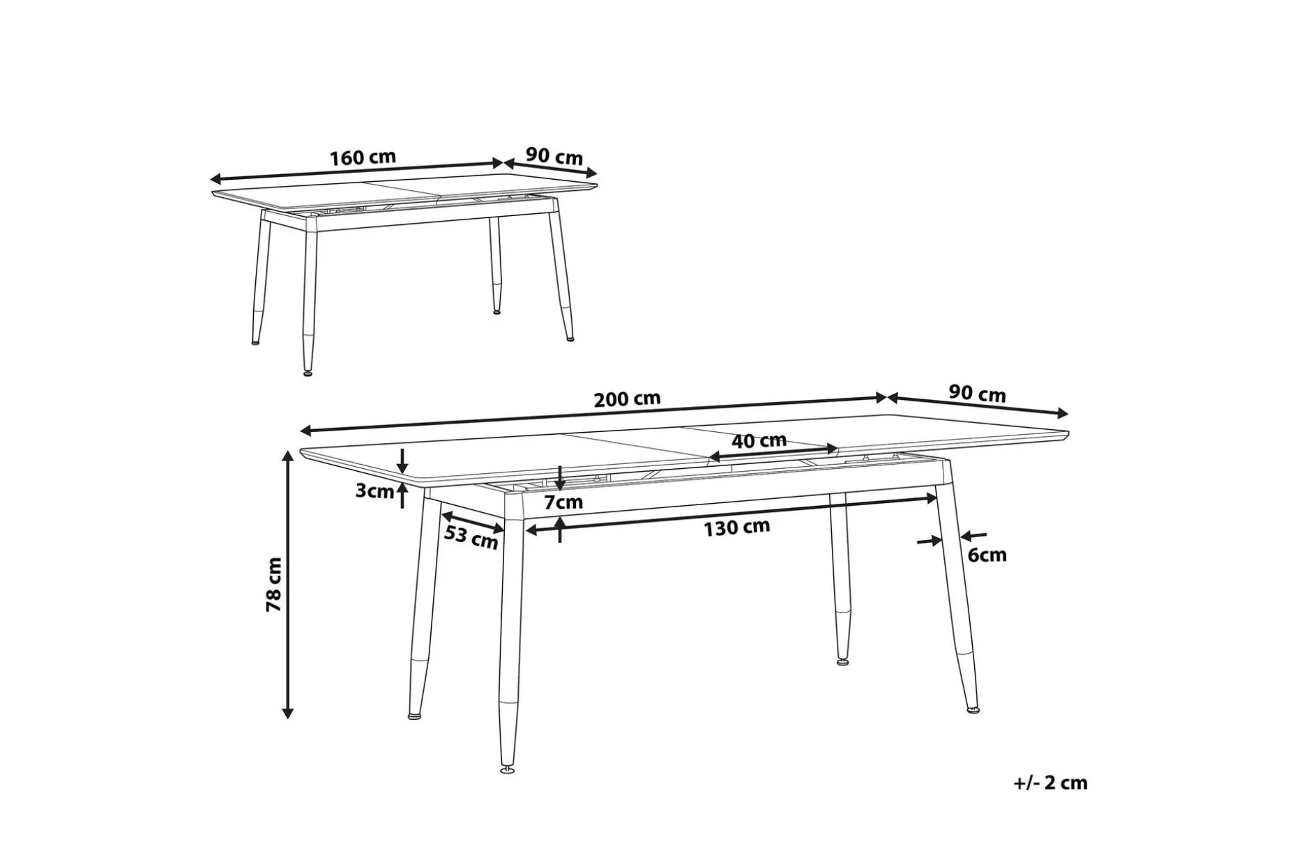 Galice Matbord 200 cm