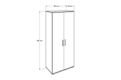 Garderob 80x187 cm
