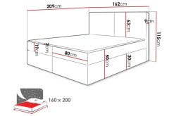 Garris Sängpaket Kontinentalsäng 160x200 cm