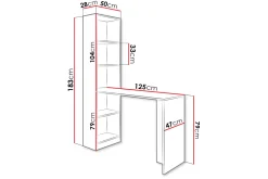 Gdeide Skrivbord 50x125 cm