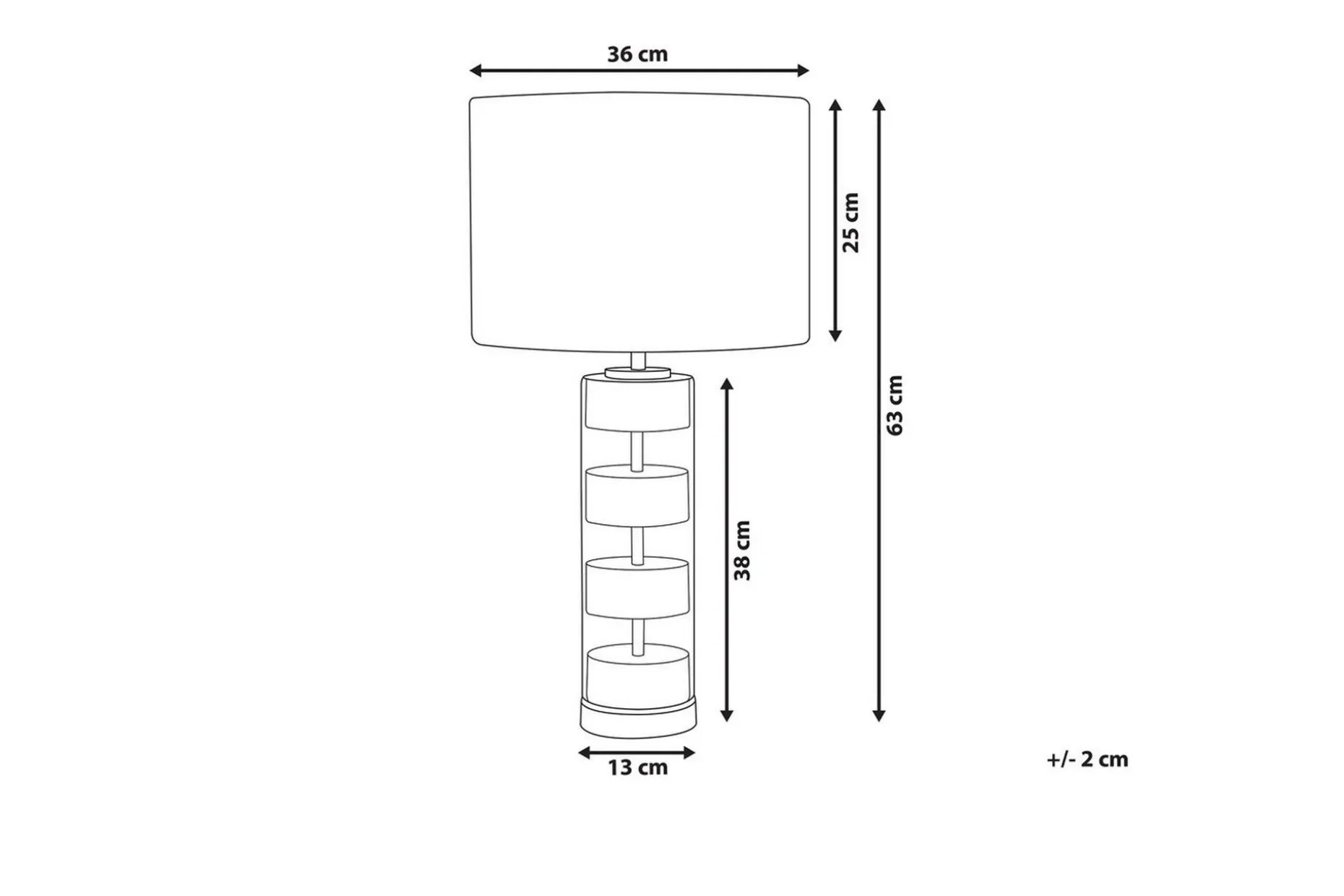 Giannutri Bordslampa 65 cm E27