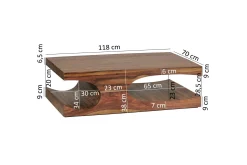 Gjerrild Soffbord 118 cm med Förvaring Hyllor