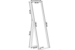 Golvspegel Torcy Silver