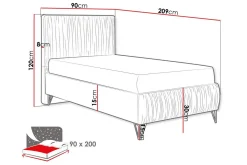 Gortin Ramsäng 90x200 cm