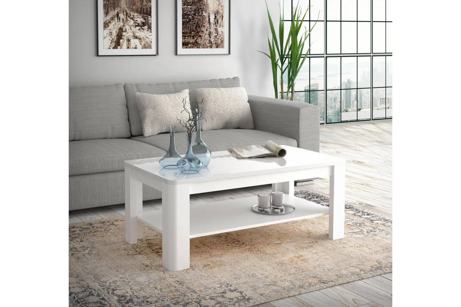 Gowhole Soffbord 110 cm med Förvaring Hylla