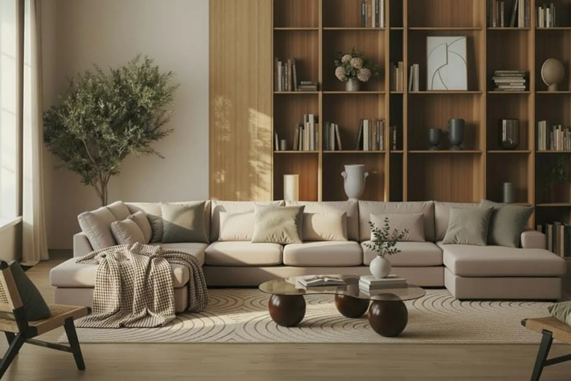 Grande 6-sits U-Soffa med Divan Höger