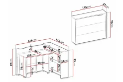 Grianan Skrivbord 136 cm Grey