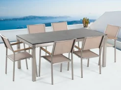 Grosseto Trädgårdsmöbelset Med Utebord+Utestolar 6 St