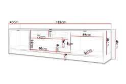 Gudelia Tv-bänk 182 cm