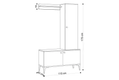 Hallmöbelset 40x110 cm