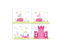 Halvhöjdssäng med gardin Pino Princess Vit, Vit, Utan rutschkana, Prinsessa, Inga fickor
