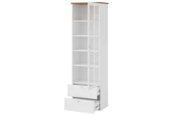 Hammerdal Vitrinskåp 43 cm djup 62 cm bred 201 cm hög Ljust Trä Glas