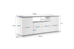 Hano Konsollbord 180 cm