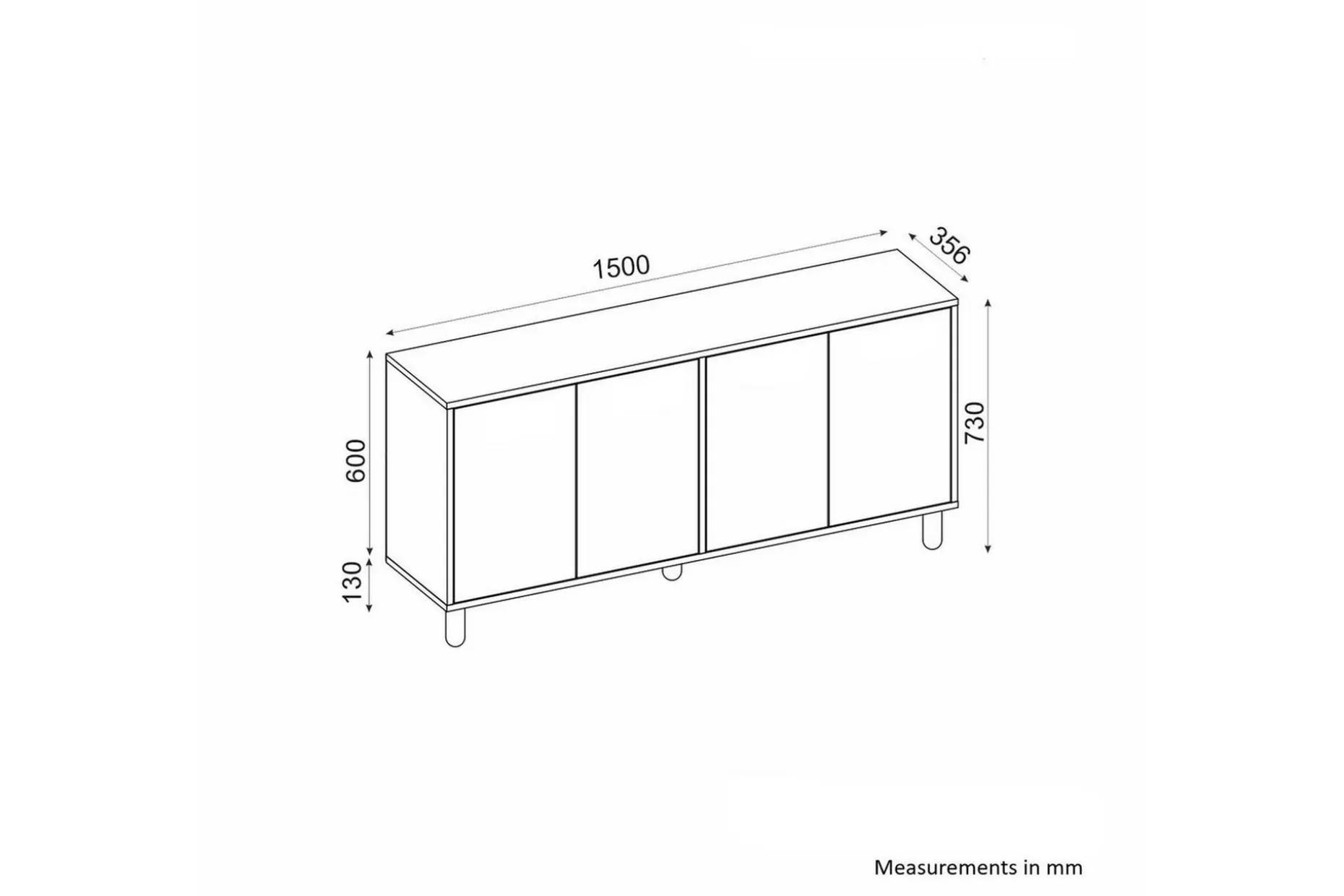 Hearst Konsollbord 150 cm
