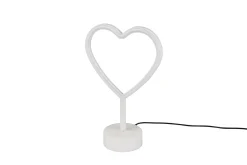 Heart LED bordslampa vit