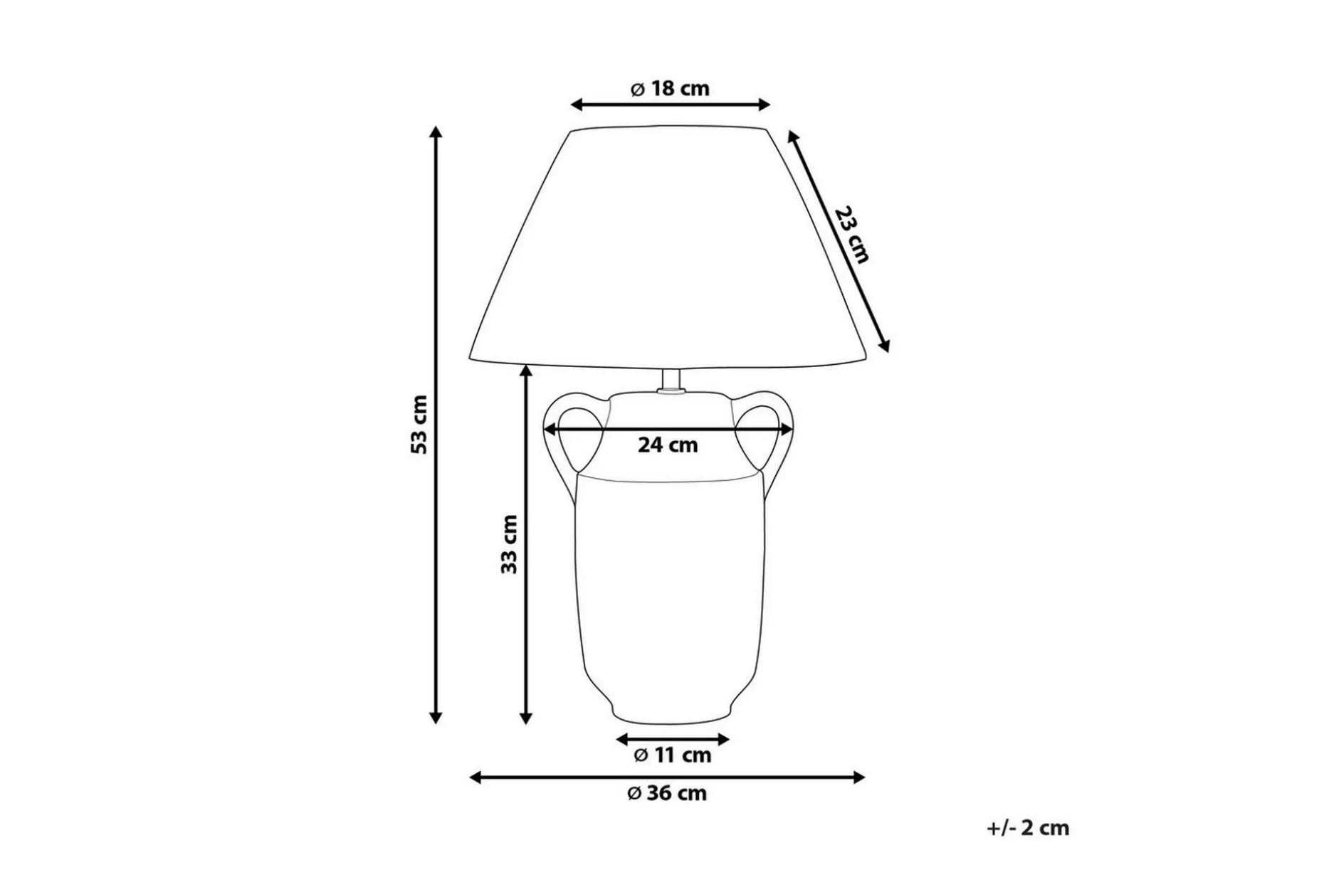 Hecate Bordslampa 53 cm E27