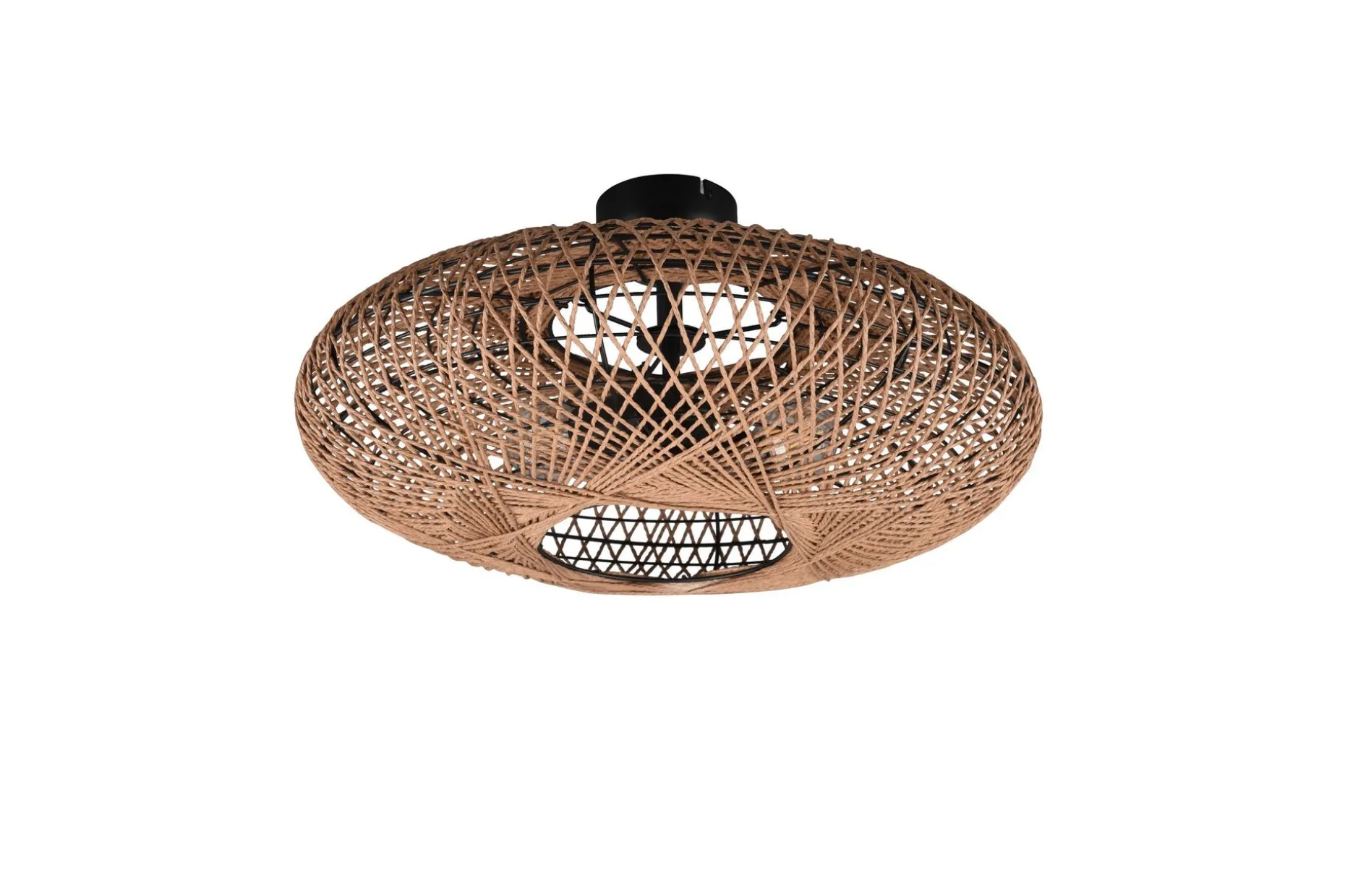 Hedda Plafond 2L E27 mattsvart/ sisal