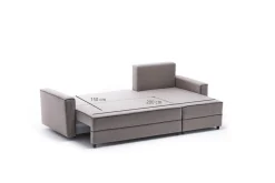 Highbank Bäddsoffa m. Divan 4-sits 200x150