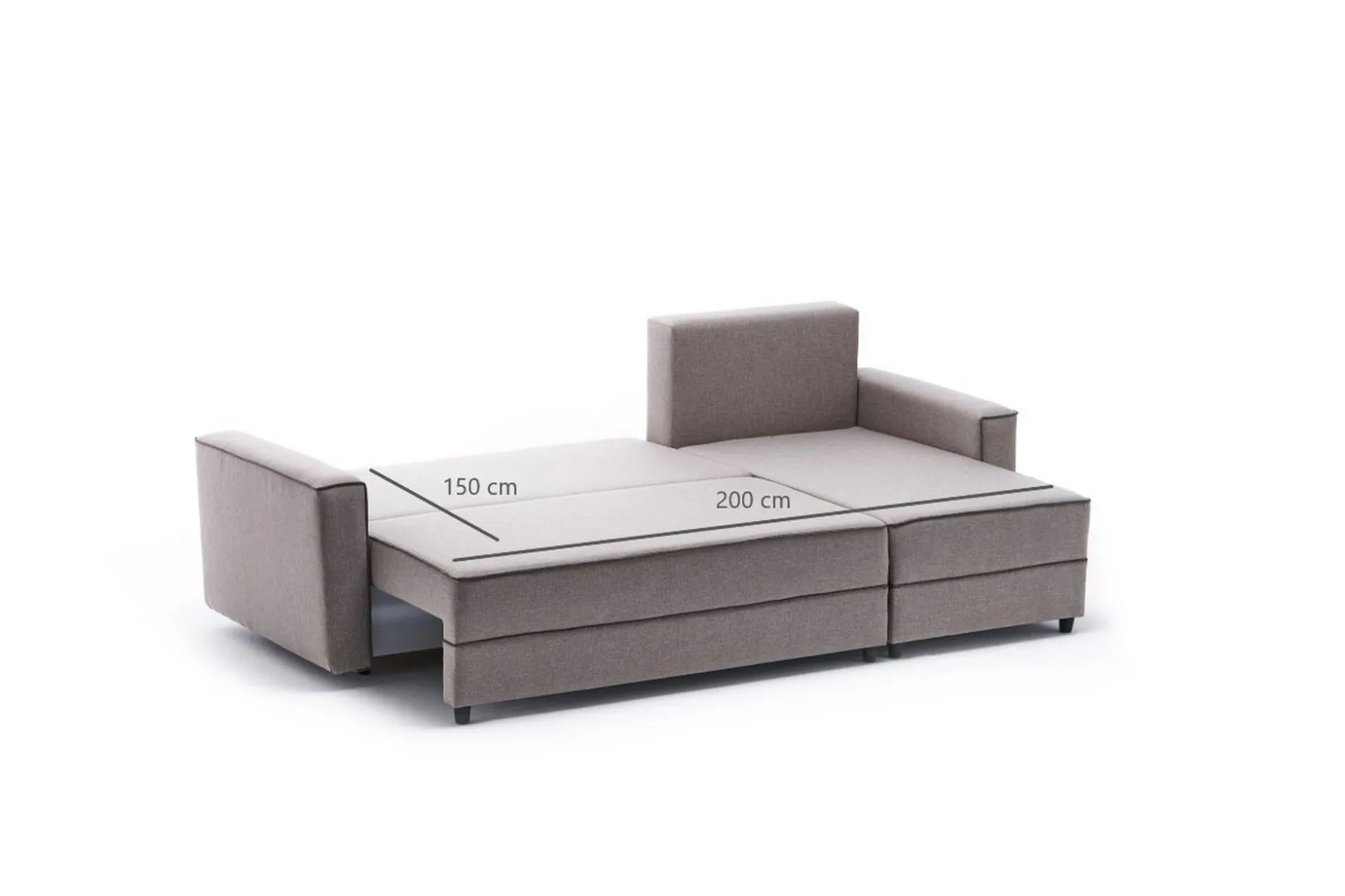 Highbank Bäddsoffa m. Divan 4-sits 200x150
