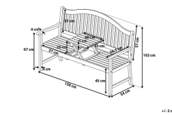 Hilo Trädgårdsbänk 150 cm