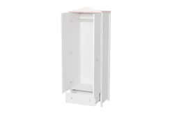 Hilts Garderob 85x196 cm Vit||Pink