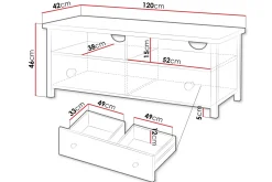 Hilts Tv-bänk 120x42 cm