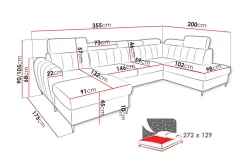 Hoffman Soffa med Divan och Schäslong 4-sits
