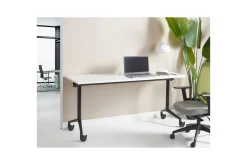 Hopfällbart skrivbord Cavi Vit/Svart, 160x60x75 cm