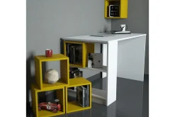 Hovdane Skrivbord 120 cm med Förvaring + Vägghylla +