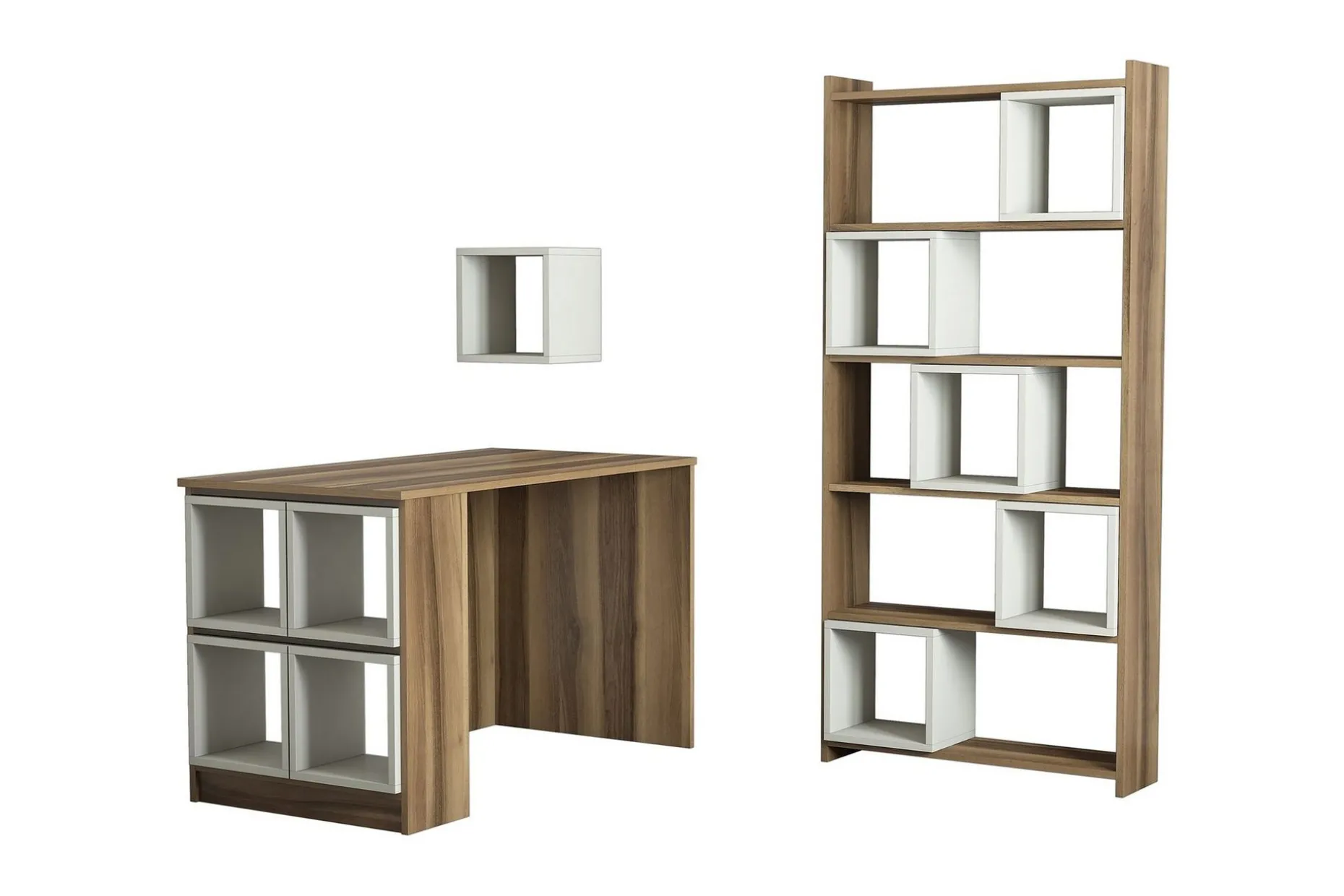 Hovdane Skrivbord 120 cm med Förvaring Hylla+Vägghylla+Bokhy