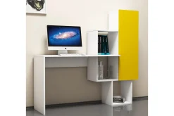 Hovdane Skrivbord 145 cm med Förvaring Hyllor + Skåp