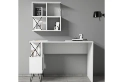 Hovdane Skrivbord 120 cm med Förvaring Hylla + Bokhylla Lite