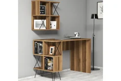 Hovdane Skrivbord 120 cm med Förvaring Hylla + Bokhylla Lite