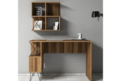 Hovdane Skrivbord 120 cm med Förvaring Hylla + Bokhylla Lite