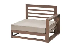 Hörnsoffa Timor Mörkt trä/grått/beige, Ja