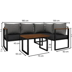 Hue 3-sits Soffgrupp Utomhus