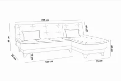 Hunterville Bäddsoffa m. Divan 4-sits